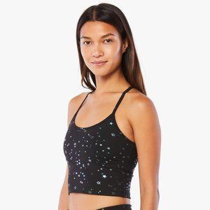 NWT Beyond Yoga Tossed Stars Black Crop Tank